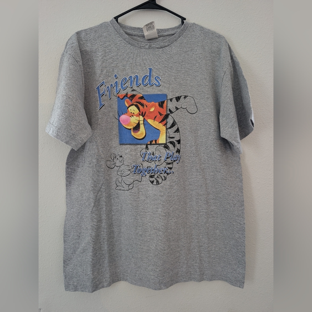 Disney Gray T-Shirt with Tigger & Friends Graphic